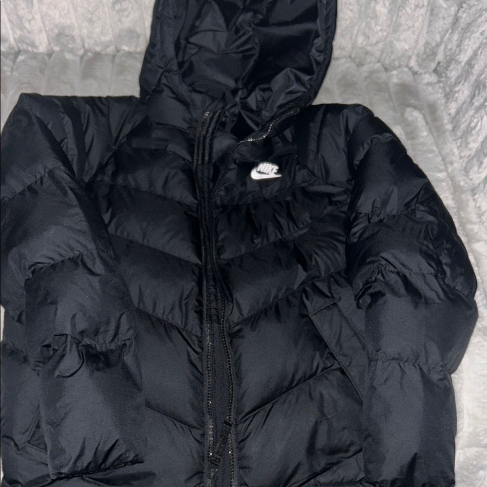 Nike Black Hooded Puffer Jacket